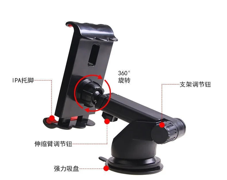 Universal 4 - 11 Inch Tablet Holder Car Tablet Bracket Mobile Phone Holder Mount Stand Rotatable for IPad Samsung Pad