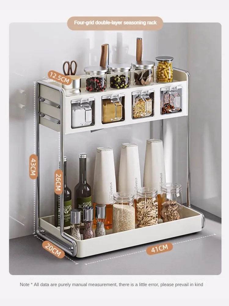 Multi-Functional Kitchen Seasoning & Storage Rack