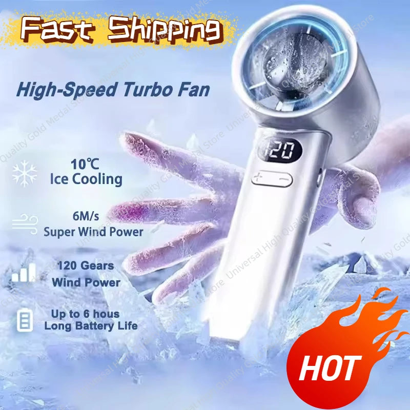 3000mAh Handheld Mini Fan USB Rechargeable Portable