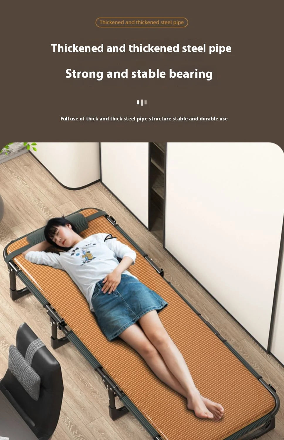 GIANXI Portable Rollaway Recliner Bed for Camping