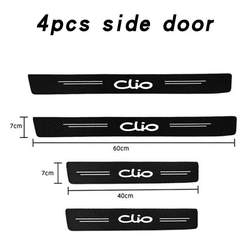 4PCS Carbon Fiber Car Interior Stickers – Clio II-V 2001-2023