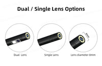 Dual Lens Industrial Endoscope Camera with Screen IP67