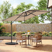 Breeins 3M Tilting Aluminium Cantilever Parasol – Dark Grey