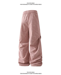 Men’s Corduroy Tie-Dye Cargo Pants Loose Autumn Trousers