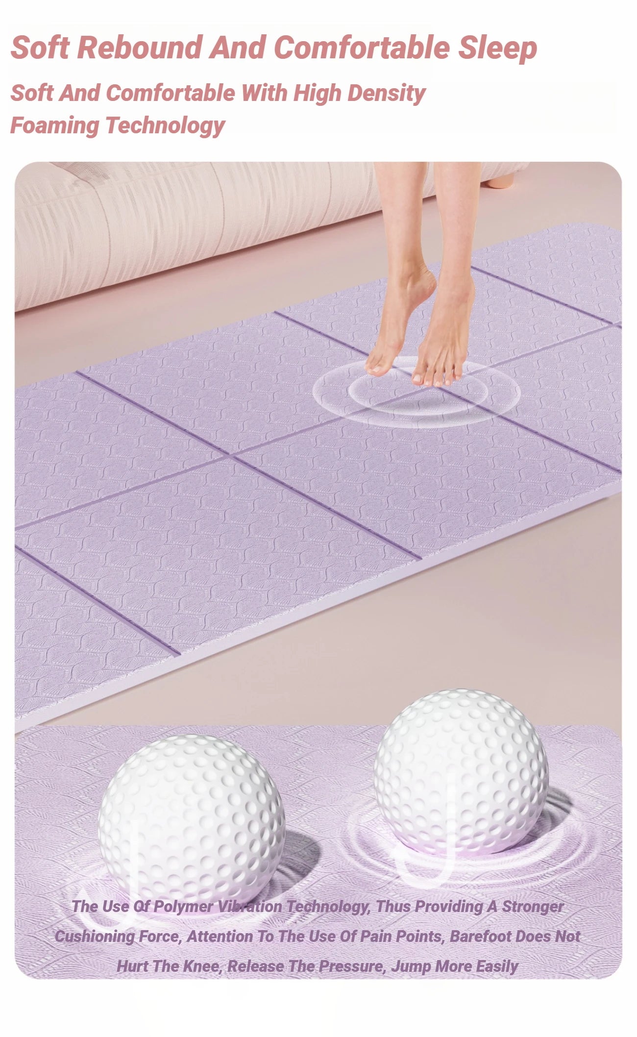 Eco-Friendly Foldable Yoga Mat for Travel & Fitness