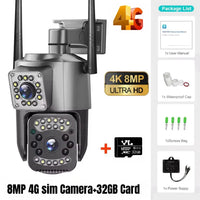8MP 4G Dual Lens Outdoor CCTV Security Camera