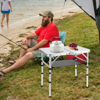 Aluminum Camping Table 3 Height Adjustable Portable