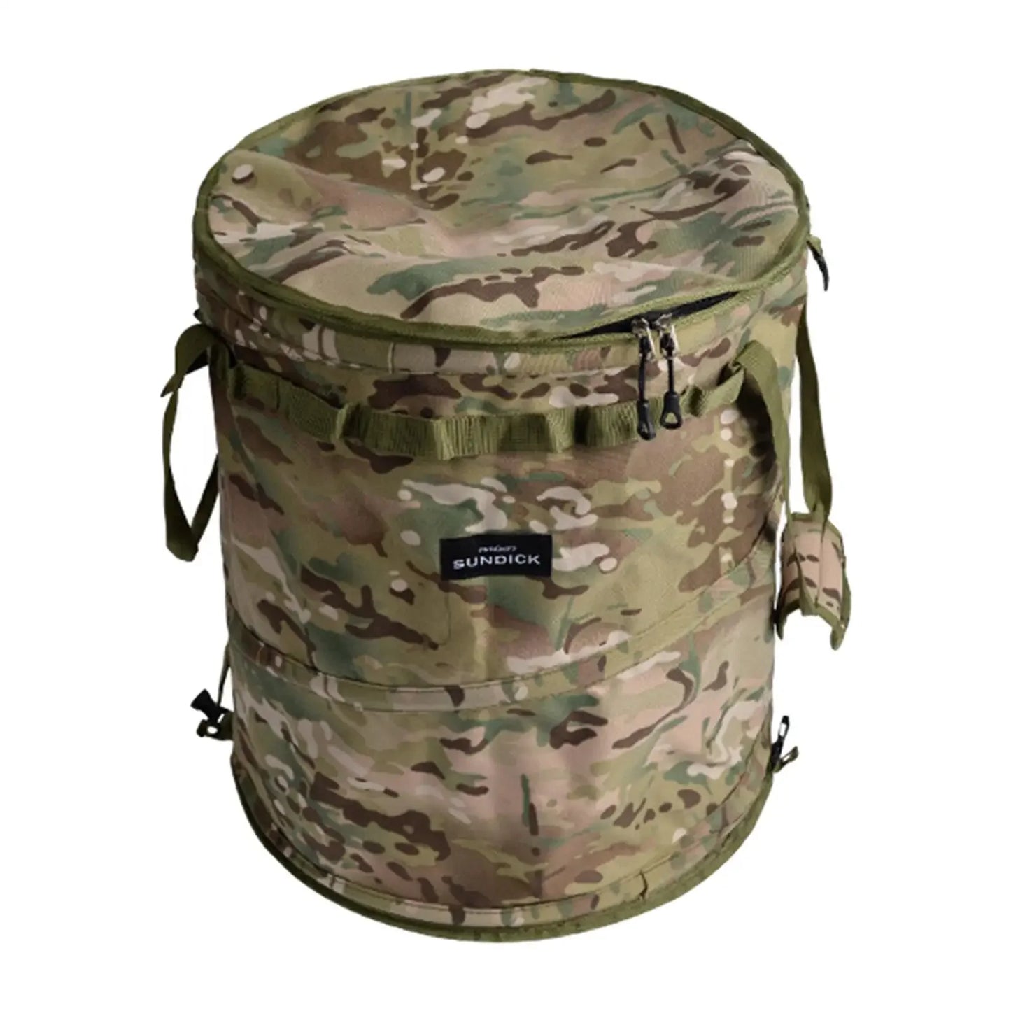 Camping Trash Can Folding Portable Bin with Zipper Lid