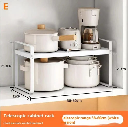 Retractable Kitchen Microwave Storage Rack Organizer