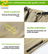 Men’s Outdoor Cargo Pants – Waterproof Detachable Hiking Wear