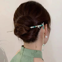 Chinese Style Bamboo Tassel Hairpin – Hanfu Headwear