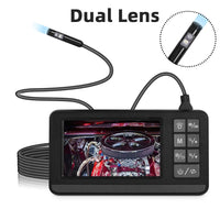Dual Lens Industrial Endoscope Camera with Screen IP67