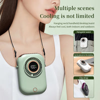 Portable Hanging Neck Fan with LED & 5 Speeds