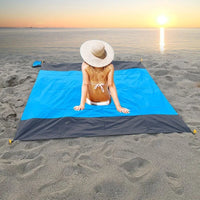 Camping Mat with 4 Foldable Stakes Waterproof Travel & Blanket