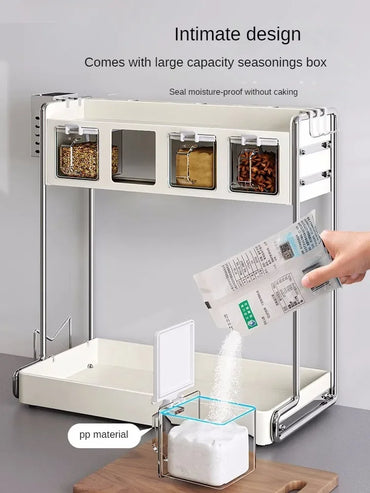 Multi-Functional Kitchen Seasoning & Storage Rack
