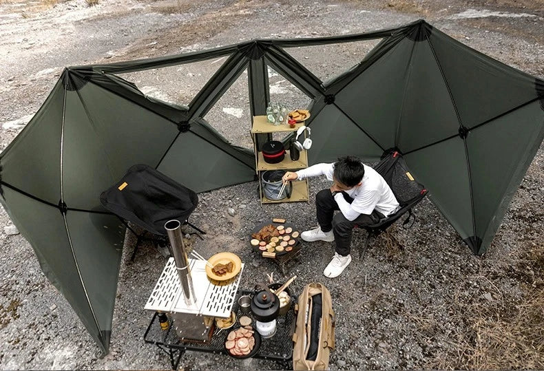 Collapsible Camping Windscreen Stove Wind-Resistant Outdoor