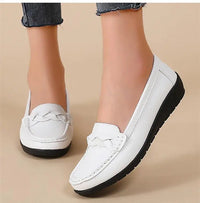Women's Flat Shoes Fashion Outdoor Loafers For Women Comfortable Moccasins Genuine Leather Shoes For Woman Footwear