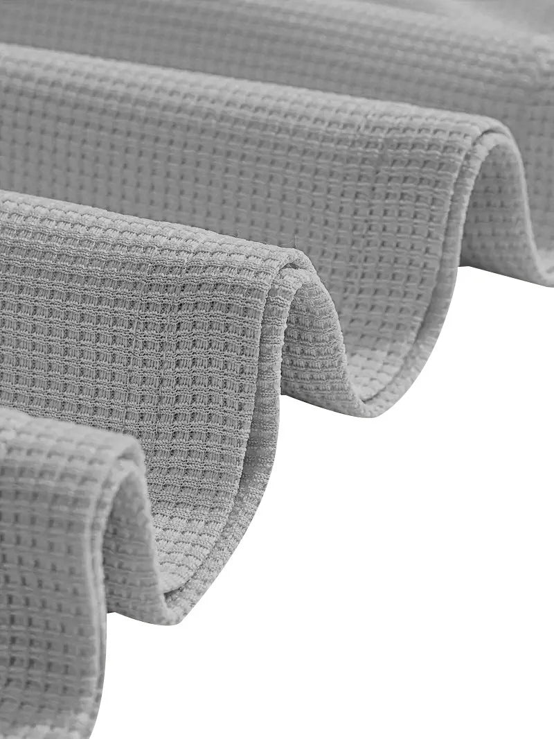 Spring and Autumn Men's Clothing  Waffle Fabric Men's Suit Fashion Casual Zipper and Lapel Long Sleeve POLO Shirt Trousers Suit