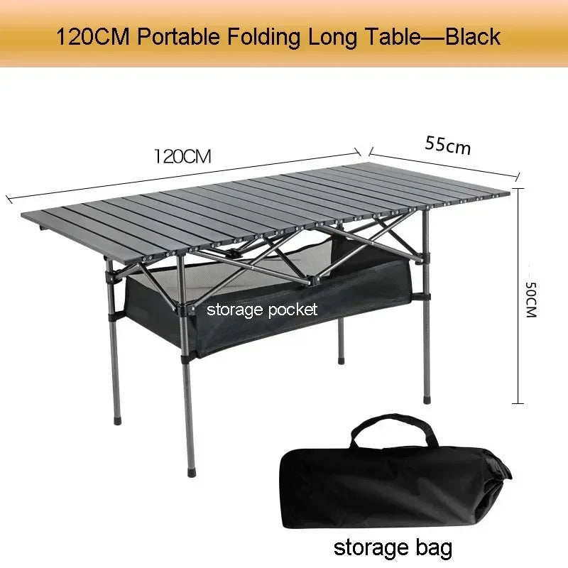 Portable Folding Camping Table for Outdoor BBQ & Picnic