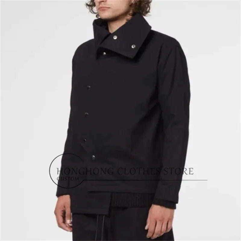 Custom Men’s Stand-Up Collar Jacket – Original Design