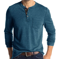 Men’s Casual Long Sleeve Elastic T-Shirt