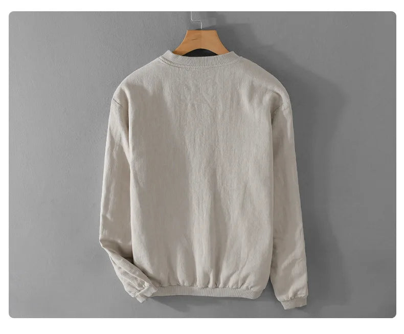 Men’s Cotton Linen Jacket – Casual Travel Stand Collar