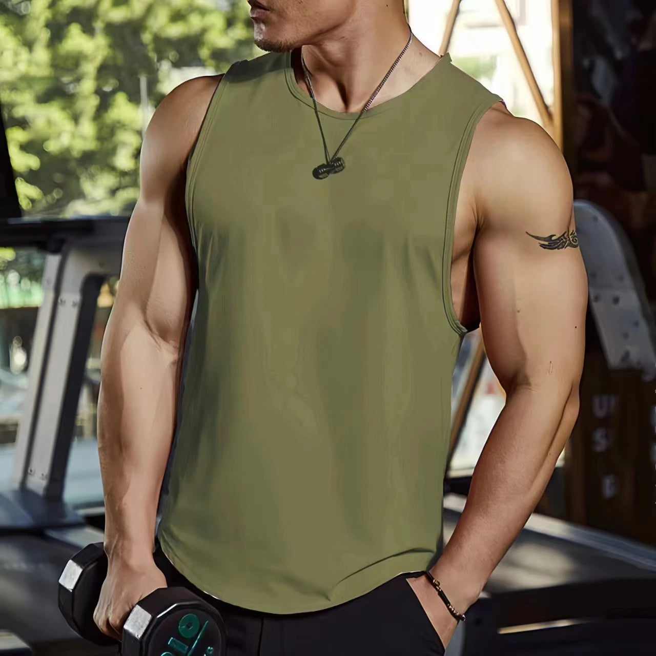 Men’s Summer Fitness Tank Top – Sleeveless Gym Vest