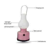 Portable Camping Lights Waterproof Outdoor Camp Lamp 2 Lighting Modes Tent Lamp for Hiking Climbing Yard