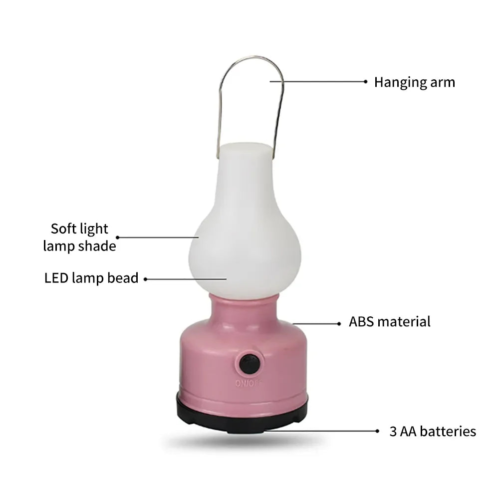 Portable Camping Lights Waterproof Outdoor Camp Lamp 2 Lighting Modes Tent Lamp for Hiking Climbing Yard