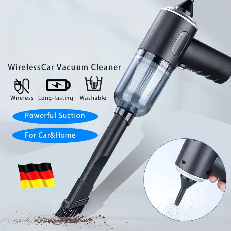 9000Pa Wireless Car Vacuum Cleaner USB Rechargeable Mini Wet & Dry Handheld