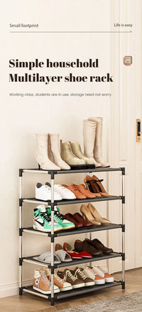 Metal Shoe Rack – Space Saving Black Shoe Storage Organizer