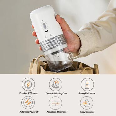 13W Portable Electric Burr Coffee Grinder – 200ml Adjustable