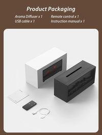 Simulated Bonfire Flame Diffuser Colorful Night Light Essential Oil Fireplace Diffuser with Timer Remote for Home Creative Gift