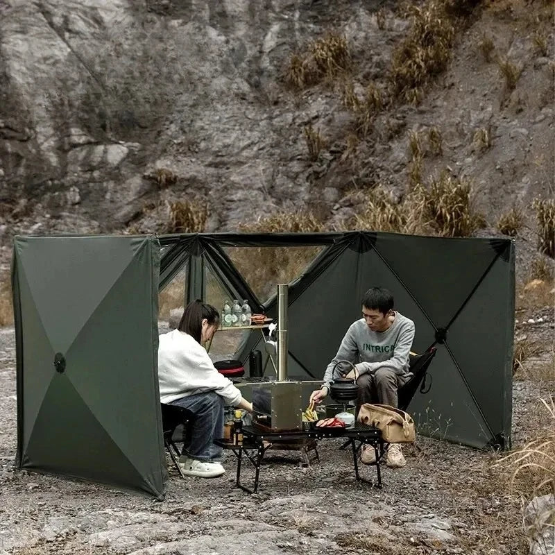 Collapsible Camping Windscreen Stove Wind-Resistant Outdoor