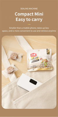 Plastic Bags Sealer Mini Sealing Machine Rechargeable Mini Heat Bag Sealer Food Packaging Sealing Machine Portable Bags Sealer