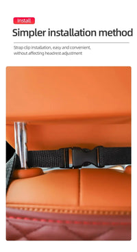 Leather Car Seat Storage Bag – Organizer & Garbage Holder