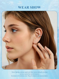 Bamoer 925 Silver Mermaid & Starfish Ocean Hoop Earrings