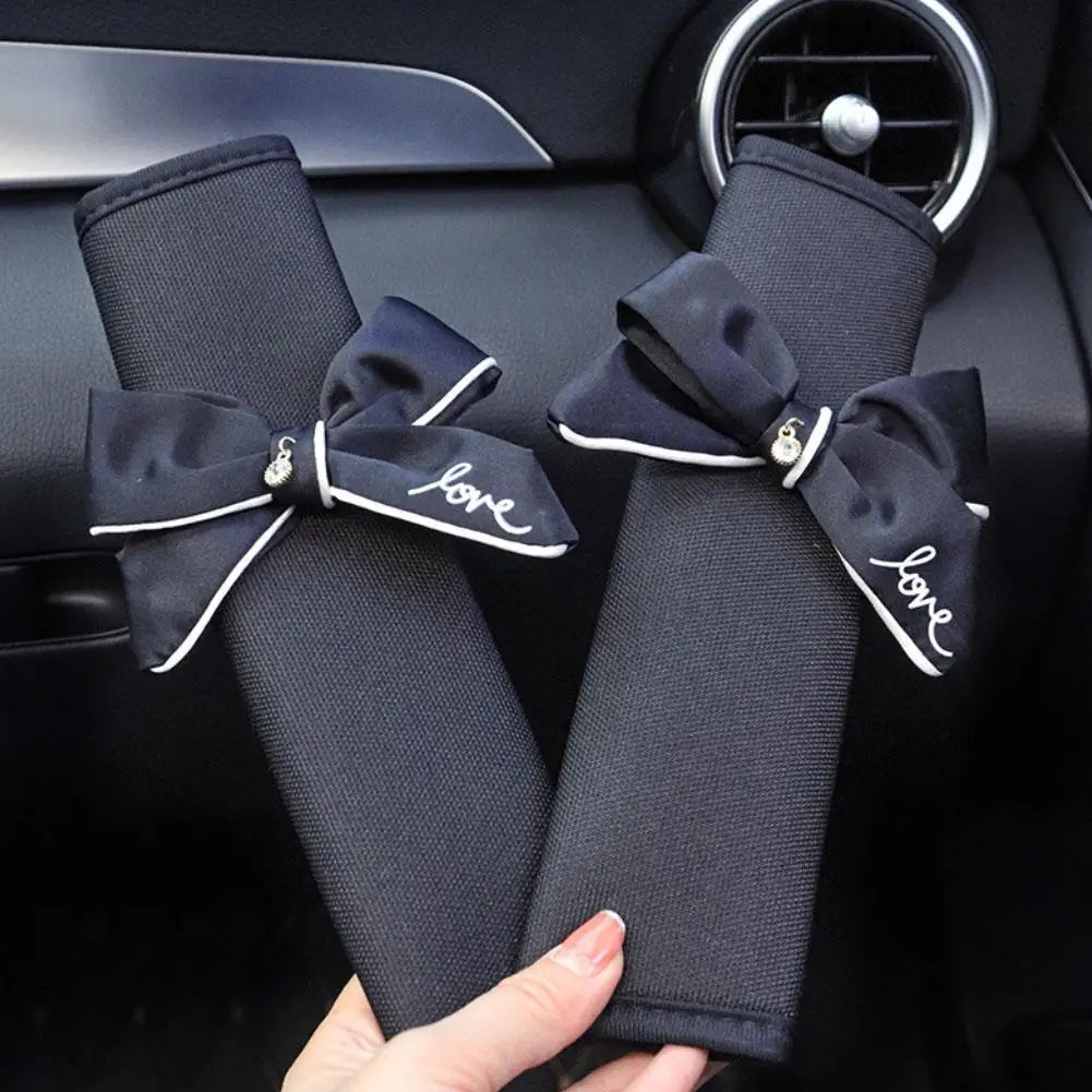 Cute Bow Tie Seat Belt Cover Comfort Shoulder Pad