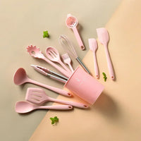 11-Piece Silicone Kitchen Utensil Set with Spatula & Spoon