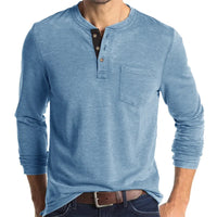 Men’s Casual Long Sleeve Elastic T-Shirt