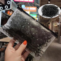 Black Elastic Hair Bands – High-Elastic Ponytail Rings