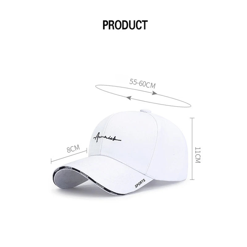 Unisex Casual Letter Embroidered Baseball Cap For Spring Autumn Sun Protection Trucker Hat Hio-Hop Cap