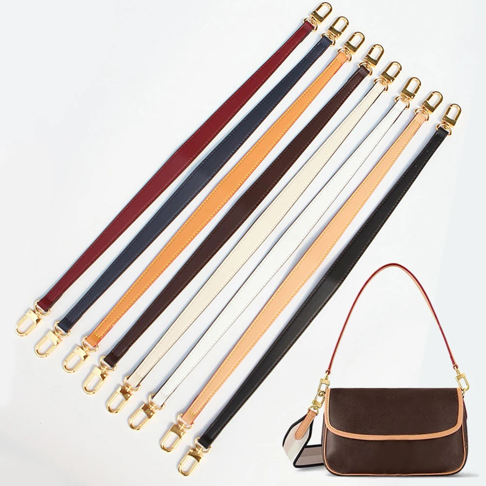 56cm Leather Bag Strap with Golden Buckle – Replacement Belt