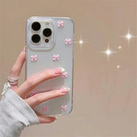 Cute Pink Bowknot iPhone Case – Clear Shockproof Cover