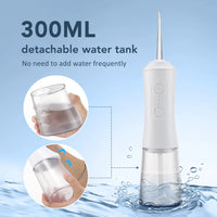 Portable Oral Irrigator Water Flosser + Electric Toothbrush Rechargeable Dental Water Jet Teeth Cleaning Whitening Oral Care Set