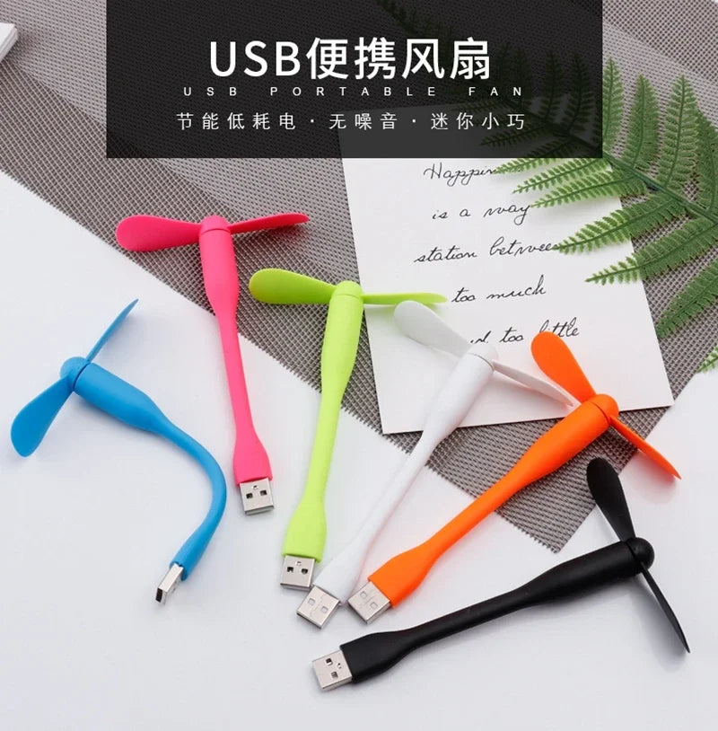 Mini USB Flexible Fan – Portable Cooling Fan for Laptop & Power Bank
