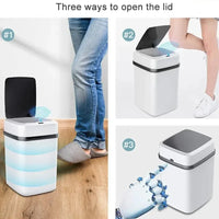 13L Smart Touch Trash Can for Kitchen & Bathroom