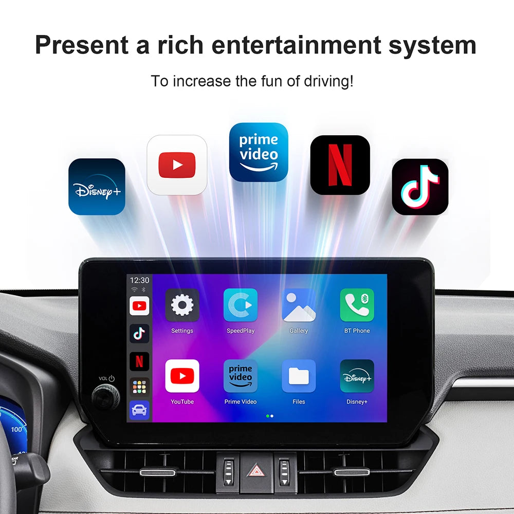 Smart CarPlay AI Box – Android 13 Wireless Auto TV