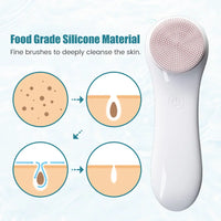 Silicone Facial Cleanser Pore Cleanser Face Massager Deep Electric Cleansing Brush Pore Cleaner Blackhead Remover Skin Beauty