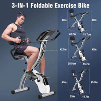 Folding Magnetic Exercise Bike – Upright & Recumbent
